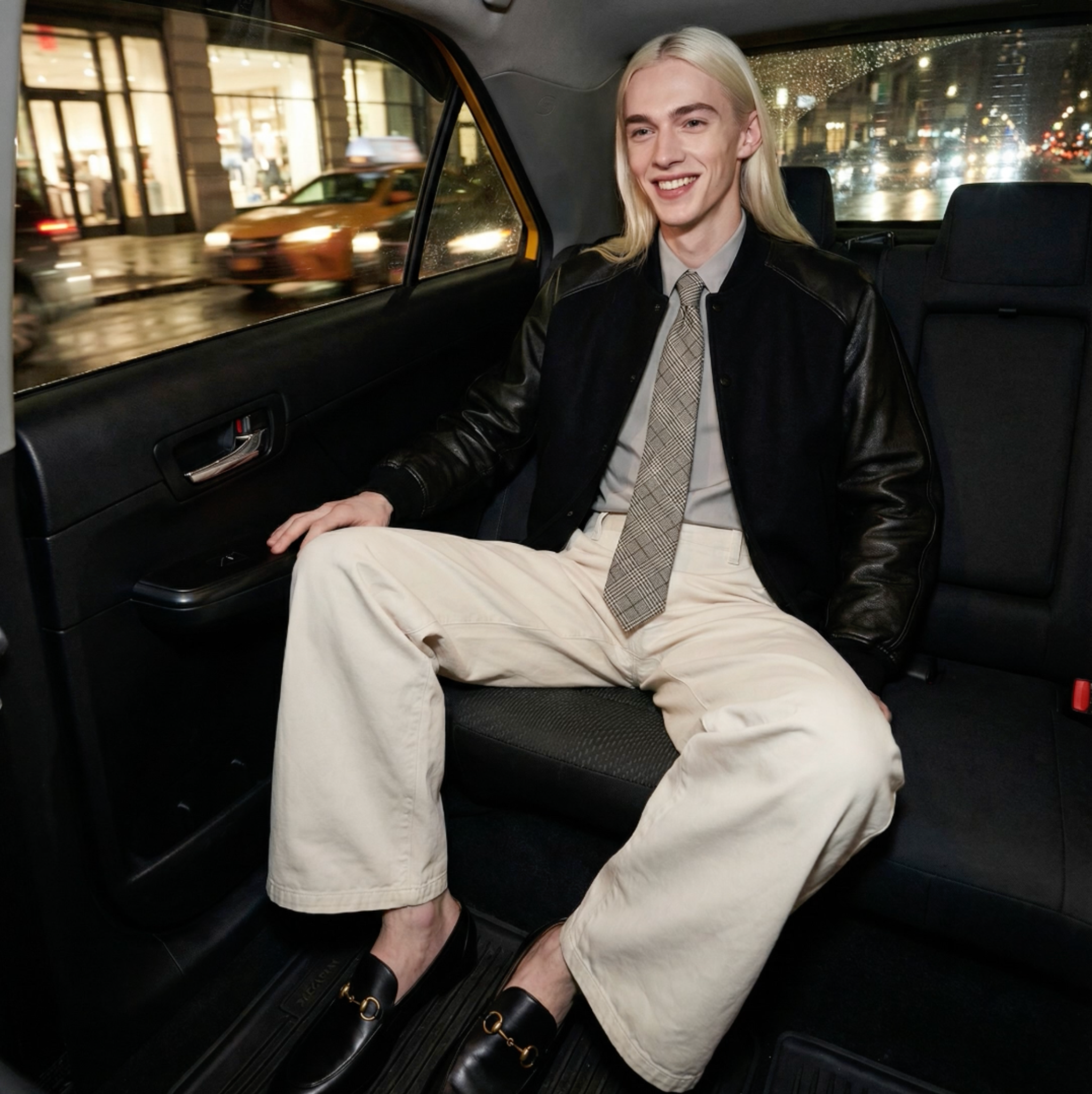 Fashionmotiv im Auto